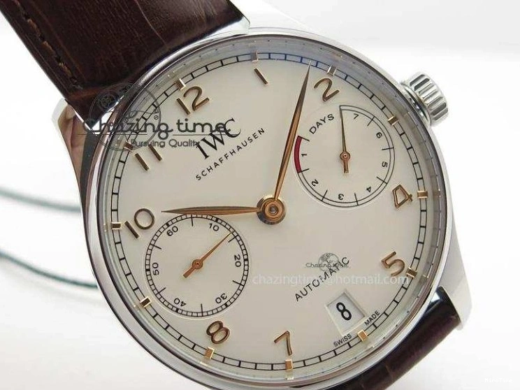 MIROTIME 0706 MoistureWicking Portuguese Real PR IW500704 ZF 1:1 Best Edition On Brown Leather Strap A52010 V 7311